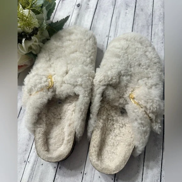 New Birkenstock Boston Big Buckle Teddy Shearling Clogs - Picture 6 of 14
